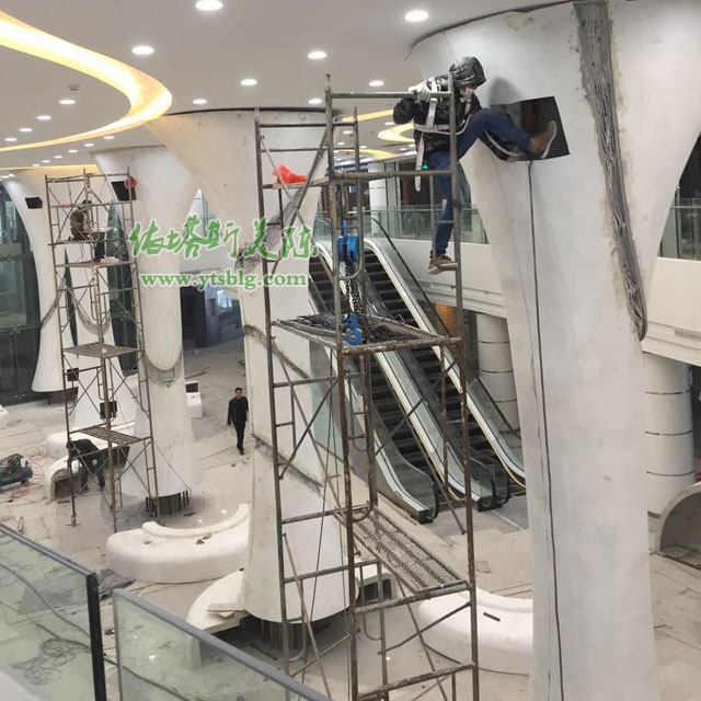 南昌商場(chǎng)裝飾造型柱中庭美陳