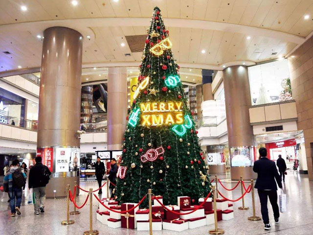 圣誕樹裝飾商場美陳節(jié)慶裝飾元素