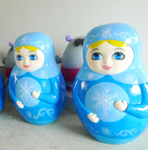 藍(lán)色人偶雕塑擺件