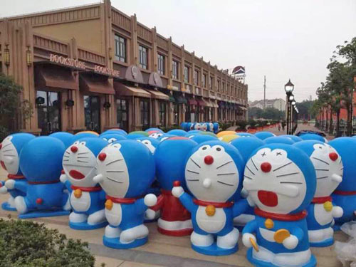 機器貓主題雕塑小品