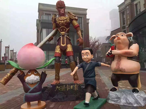 大圣歸來(lái)組合雕塑擺件