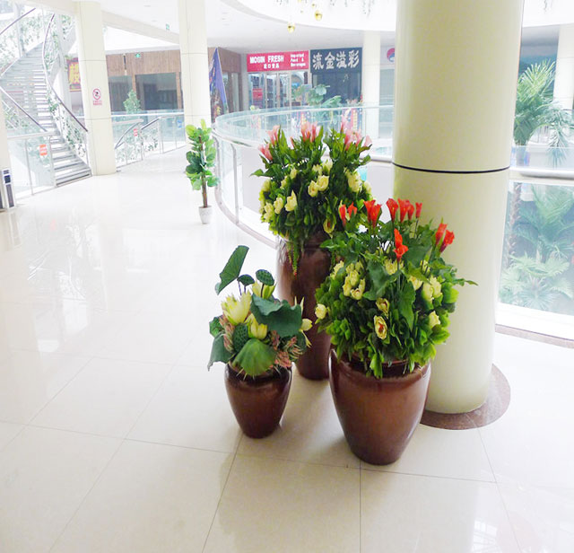 商場仿真花擺件