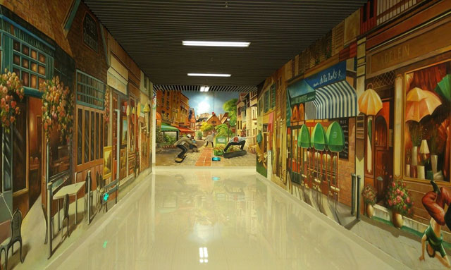 室內(nèi)過(guò)道墻繪藝術(shù)