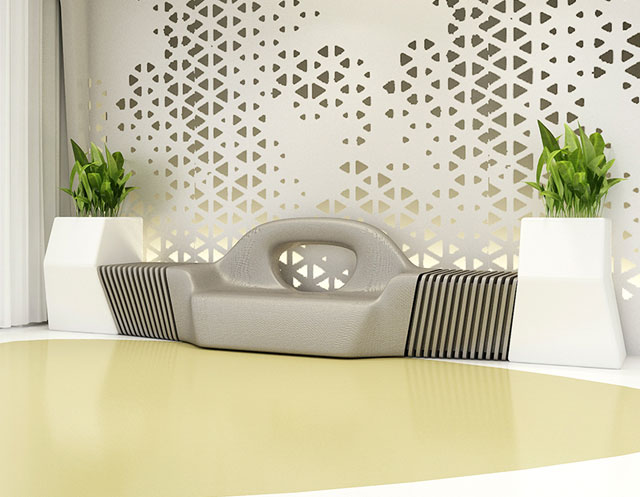 玻璃鋼花池藝術(shù)休閑椅