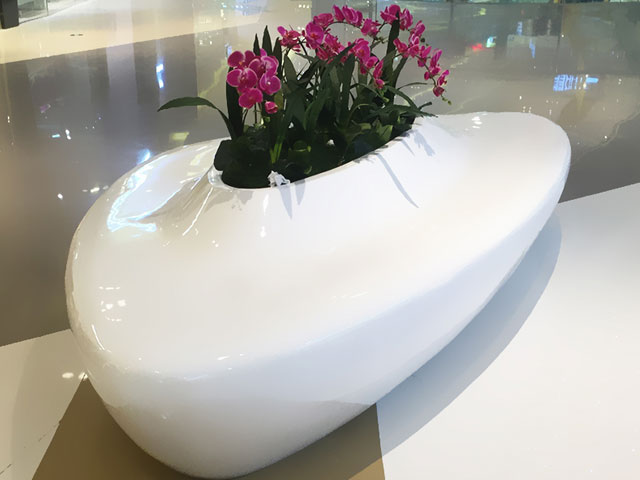 商場玻璃鋼花池座椅