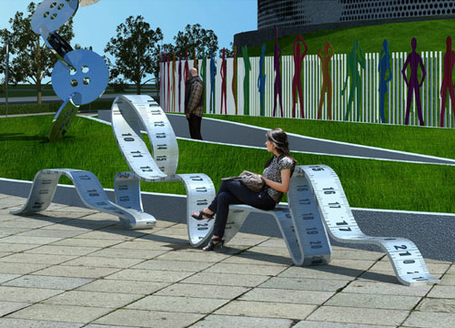 戶外標尺創(chuàng)意休閑椅